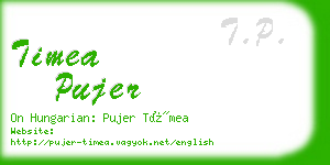 timea pujer business card